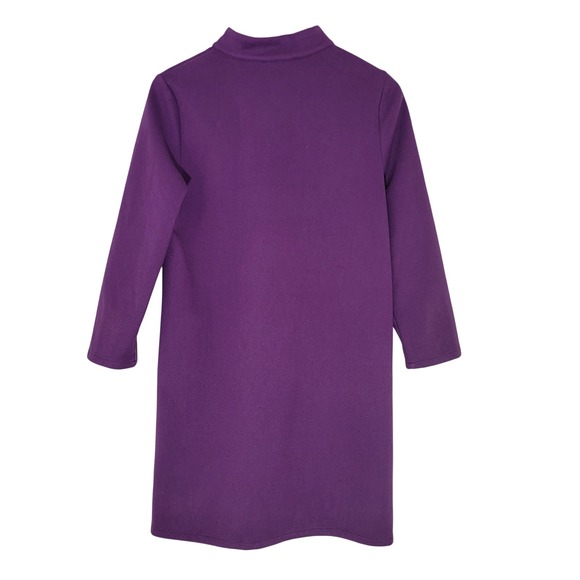 Pomander Place Aubergine Avery Mini Dress Mock Neck Sweatshirt Bracelet Sleeve S - Picture 3 of 15